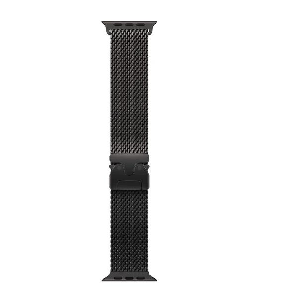 Titanium Color Milanese Loop Strap for Apple Watch Ultra Parachute Buckle Stainless Steel Metal Band for iWatch Series 11 10 9 8 7 6 5 SE 49mm 46mm