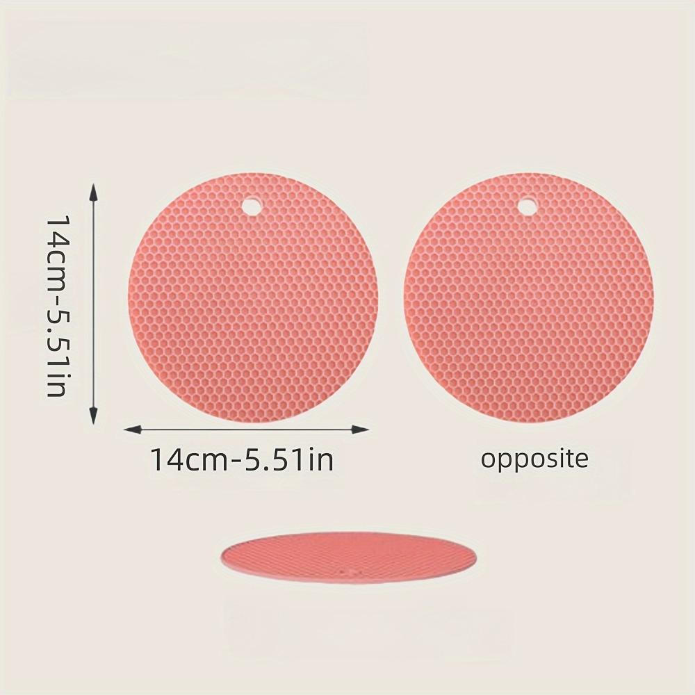 4 Pieces Silicone Honeycomb Placemats - Heat Resistant, Non-Slip, Solid Color Table Mats For Kitchen, Dining And Cooking
