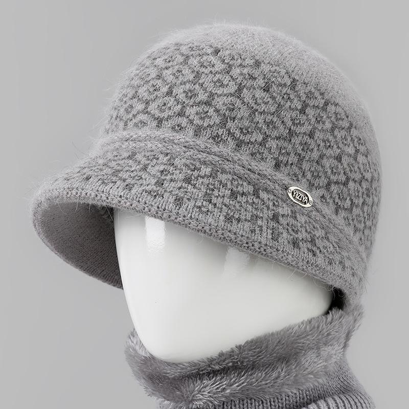 In the Elderly Hat Female Winter Mother Bucket Hat Wool Hat Old Lady Elegant Foreign Style Thickened Warm Basin Hat