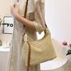 Women's Woven Handbag Luxury Designer Beach Bag Large Capacity Female Straw Hobo Bag Fashion Travel Shoulder Crossbody Bags