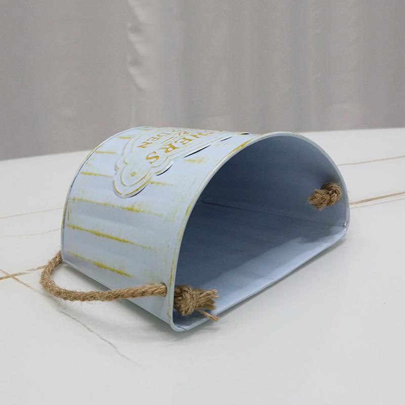 WTEMPO Retro Rural Ironwork Flower POTS Flower Vases Garden Hanging Buckets Exterior Wall Decorations Wall-hung Flower Baskets Balcony Hanging Buckets