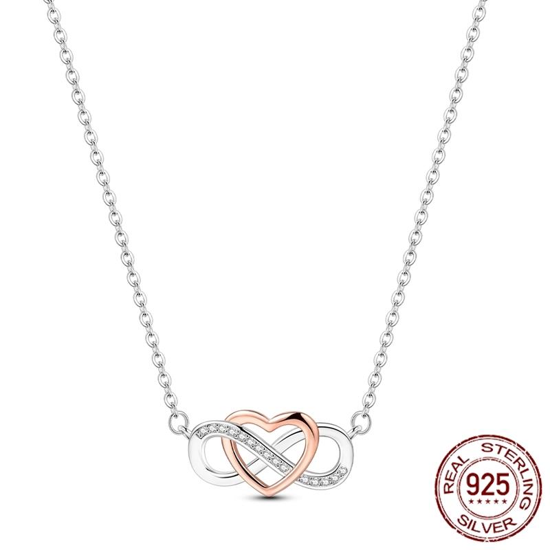 MULA Hote Heart Pendant Necklace 925 Silver Snake Neck Necklace Original Bracelet DIY Jewelry Fashion Luxury Women