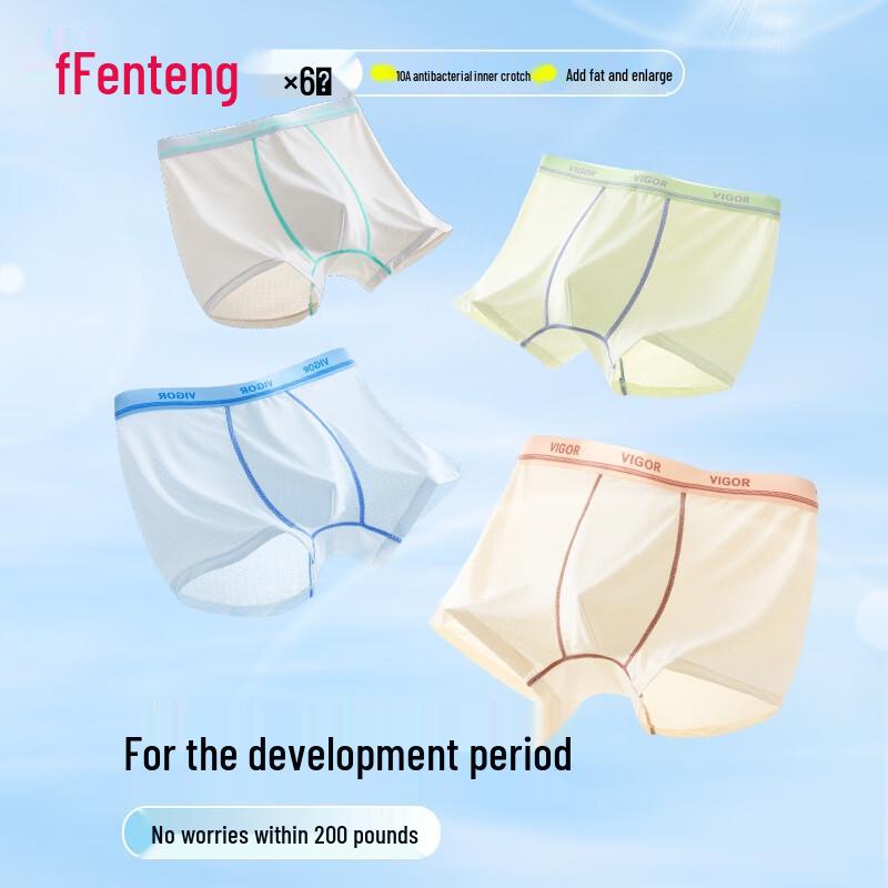 

Fenteng Подростковое Дышащее Нейлоновое Трусы-боксеры из Ледяного Шелка 3XL