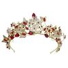 Spring European and American Bridal Crown Tiara Baroque Alloy Crystal Butterfly Garland Wedding Hair Accessories