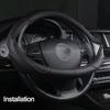 BHX1 O Type Car Steering Wheel Cover Wrap For Isuzu D-Max DMAX 2015 - 2021 2022 2023 2024 Auto Accesorioss Holder Protector