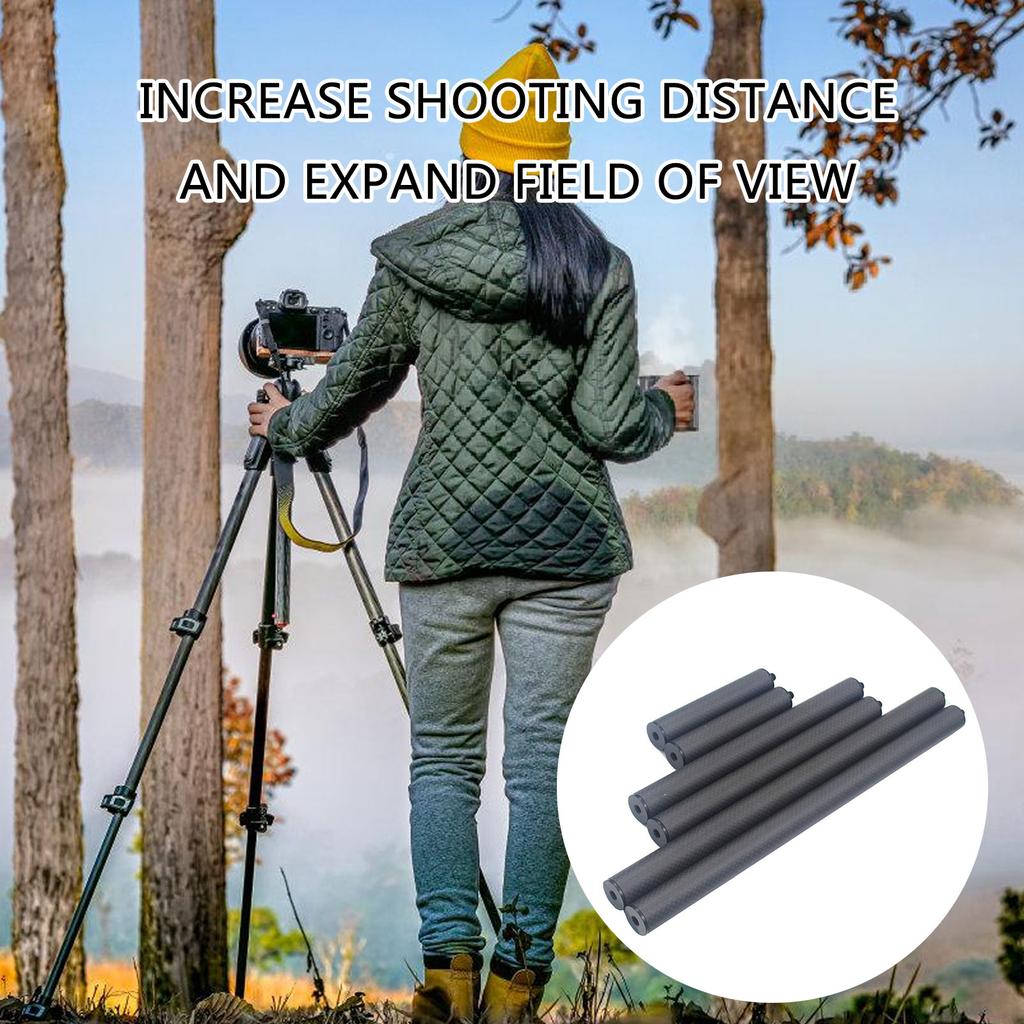 Tijă de extensie pentru cameră, tijă metalică cu filet de 1/4" pentru trepied și stabilizator pentru camere GoPro DSLR