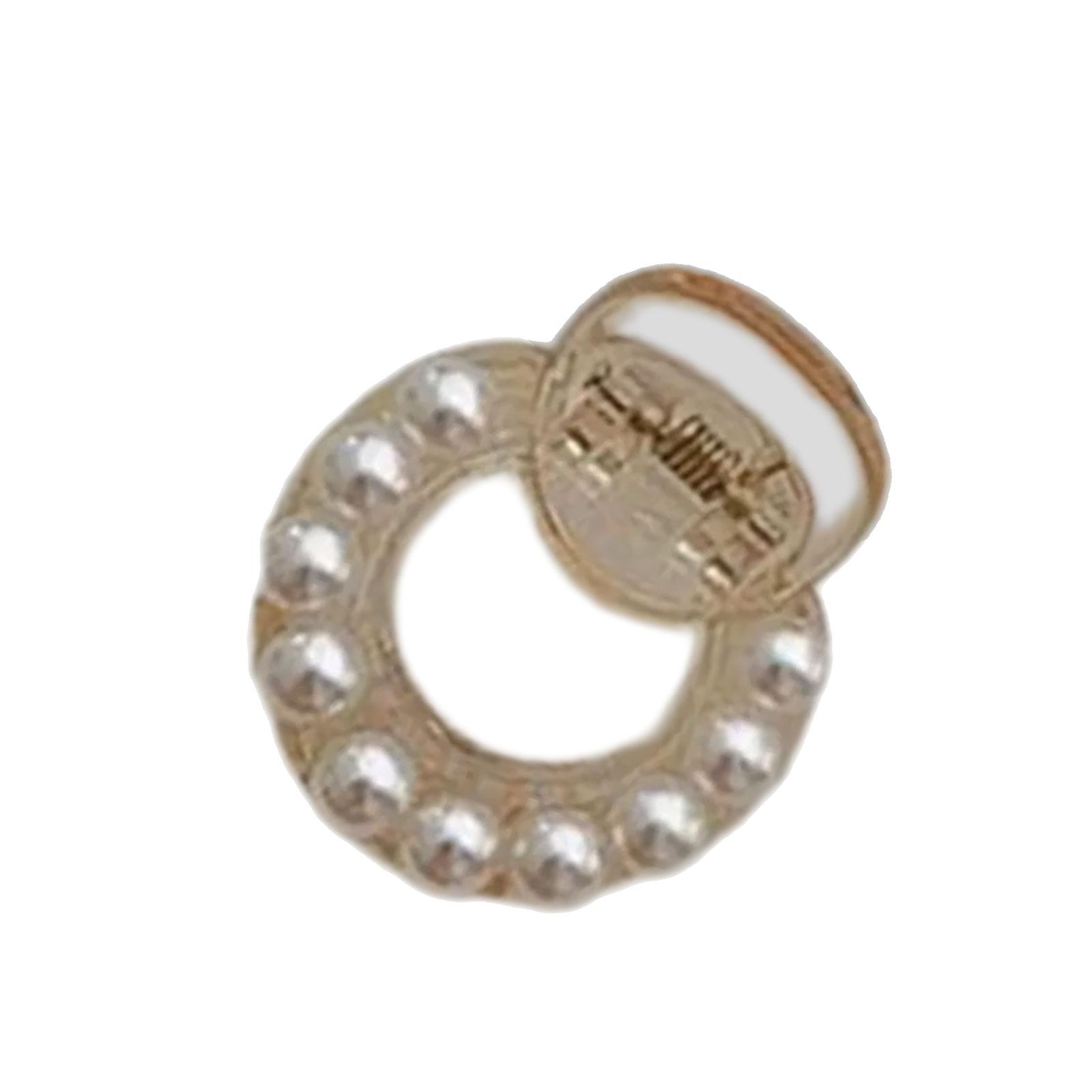 

Chic Artificial Pearl Hair Claw Clip Elegant Hair Holder Strong Grip Hair Clip For Women and Bride Various Hairstyles C