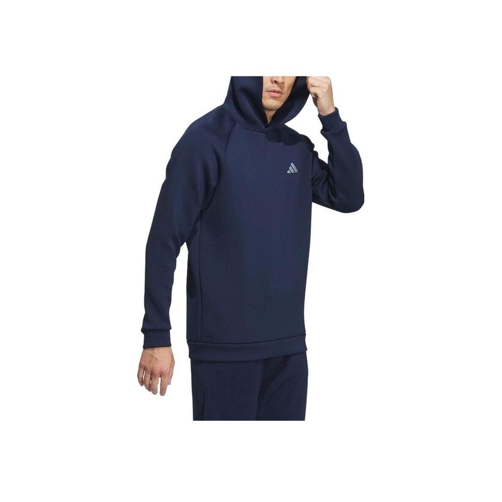 Adidas Solid Color Letter Embroidered Hooded Casual Long Sleeve Sweatshirt Men sweatshirt Navy-Blue HY0972