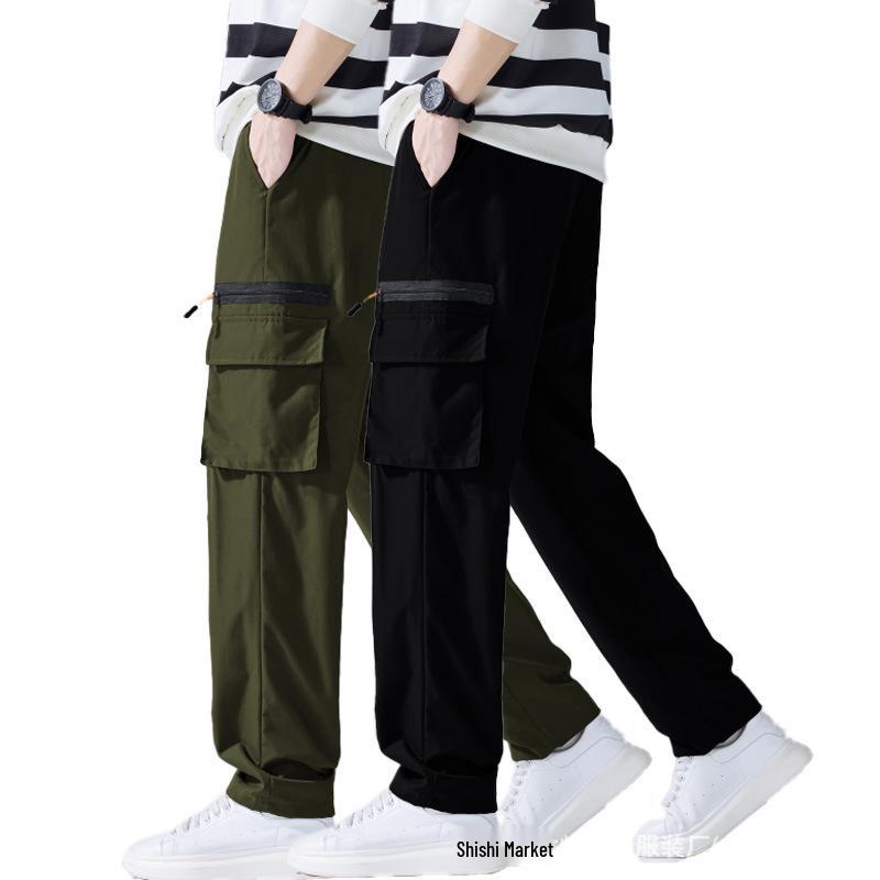 Men's Casual Multi-Pocket Work Pants - All-Season, Breathable & Comfortable