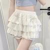 Fusta mini cu volane dulci Y2K femei Kawaii Lolita fuste cu fundă a linie Harajuku fustă japoneză cu talie înaltă roz alb rochie de bal