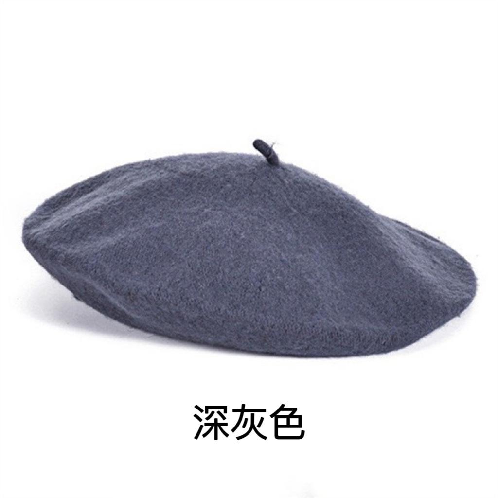 Autumn Winter French Beret Wool Pumpkin hats for women Ladies Female Outdoor Thick Warm Artist Caps Gifts