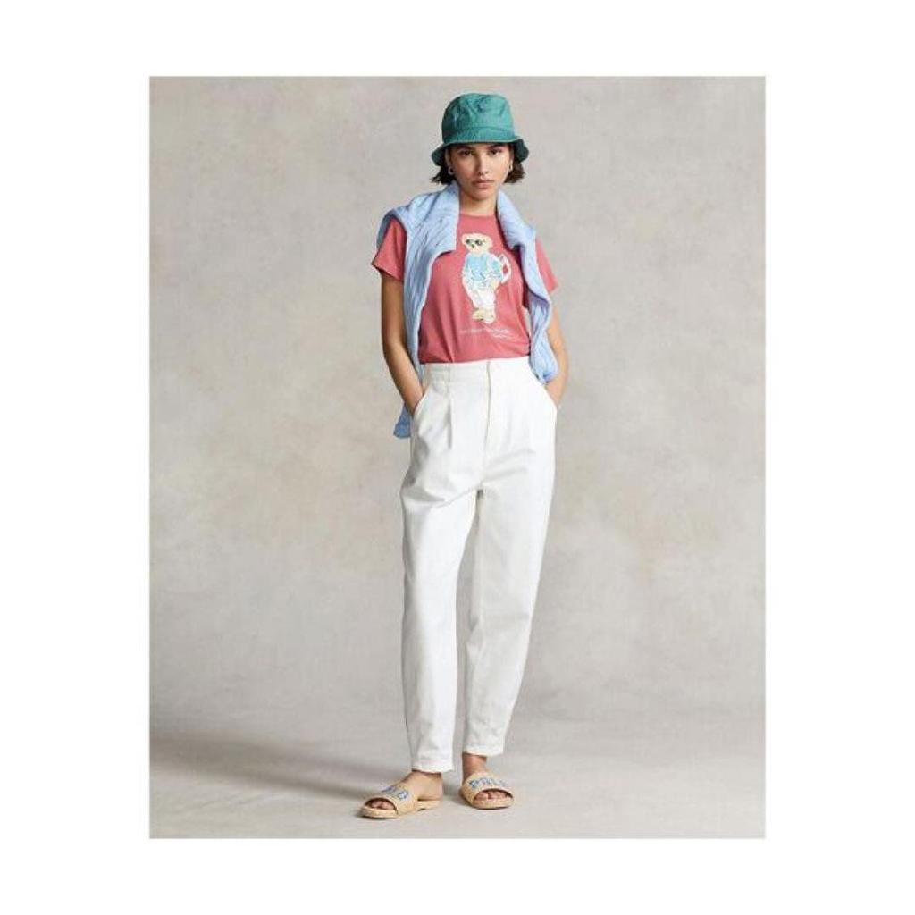 Used [Super Cute] Ralph Lauren  Polo Bear T-shirt Apricot Pink