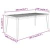 Vidaxl Garden Table, 200X100X75 Cm, Solid Acacia Wood