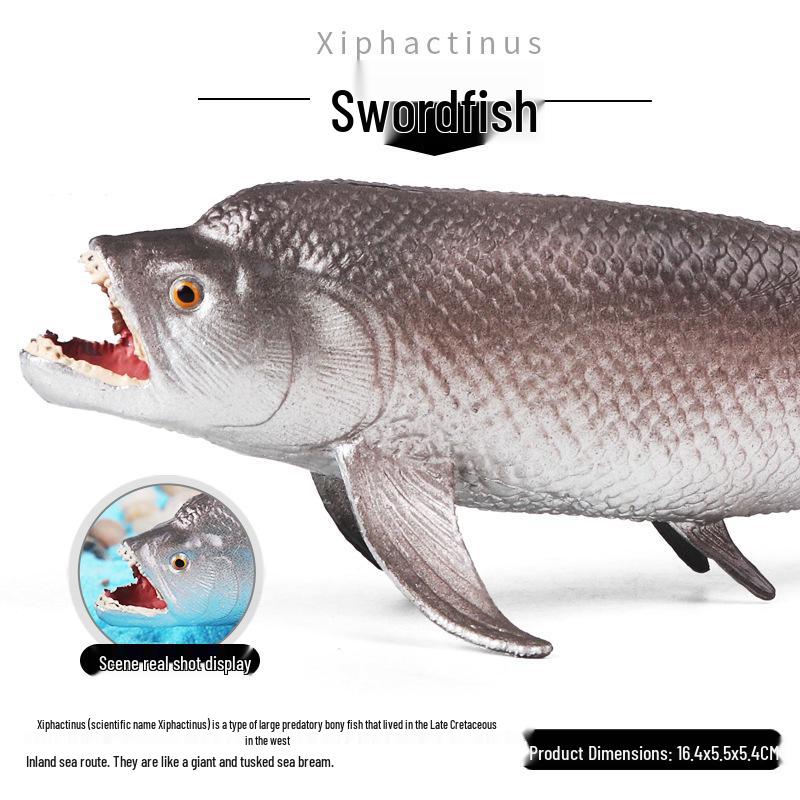 Children's Hard-boned Ancient Marine Animal Toy Swordfish Model for Science Education and Teaching Aids