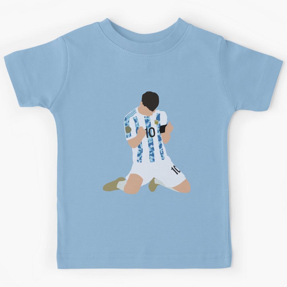 Messi Celebrates Argentina Victory Kids T-Shirt 140