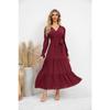 Einfarbiges Swing-Freizeitkleid