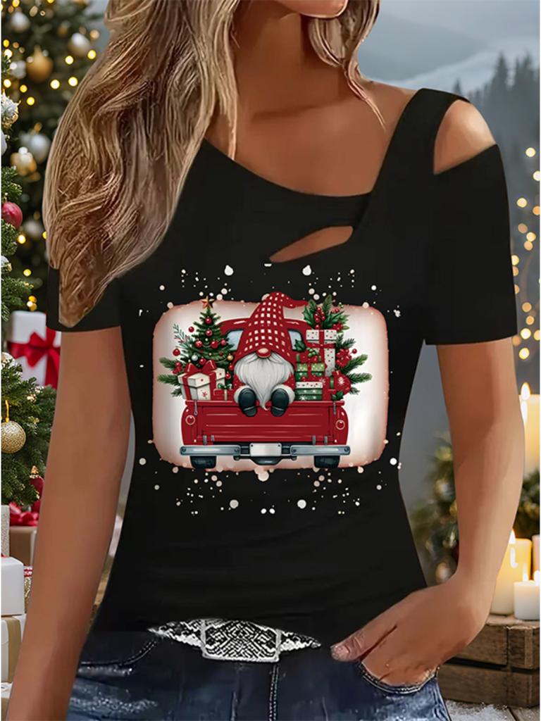 Dámský nový ležérní top Vánoce Halloween Vánoční dárek Topy Košile Halenka