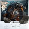1pc Gothic Dark Fantasy Dragon Tapestry, Polyester Fabric, Machine Washable, Suitable for Bedroom Living Room Decoration