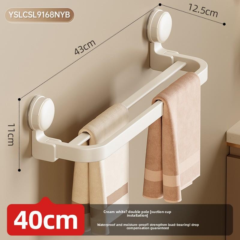 

Присоска для ванной комнаты без отверстия настенная вешалка для полотенец для ванной комнаты double lever 40cm кремовый
