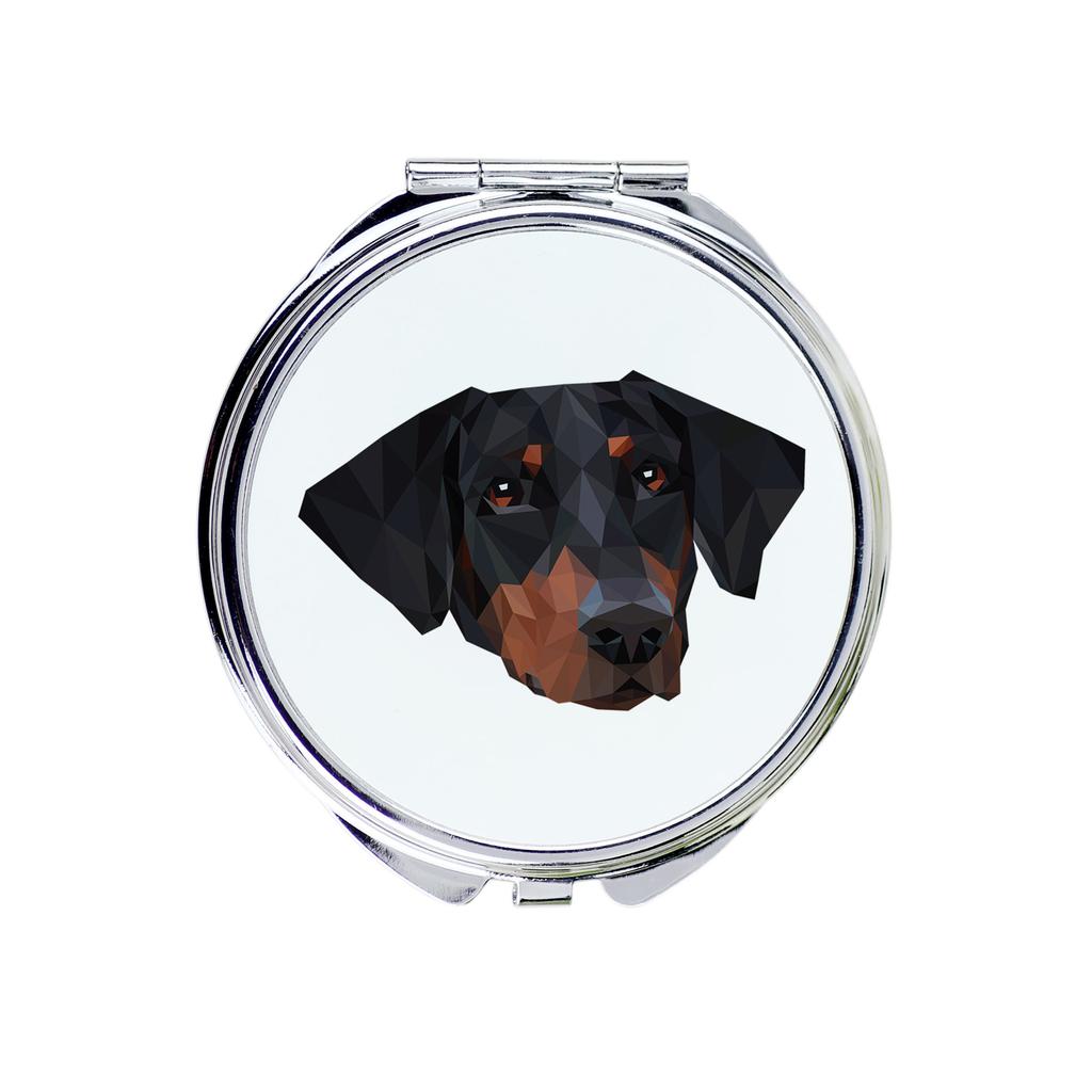 Doberman, Dobermann -Lusterko Ze Zdjęciem I Napisem Geometryczne Marki Art-Dog