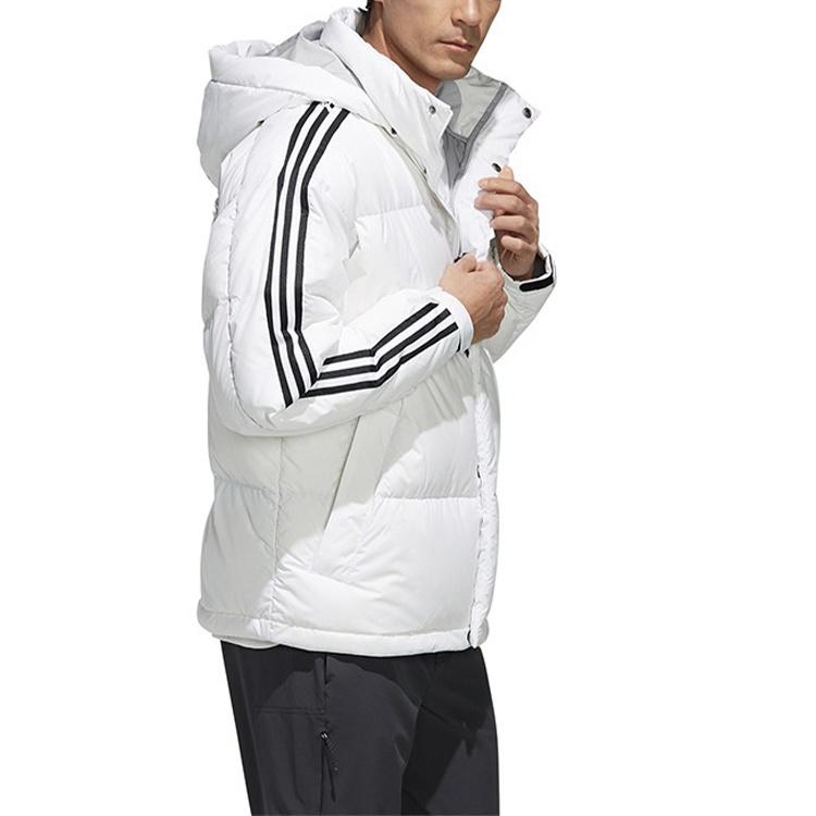 adidas 3ST Puff Down Outdoor protection against cold Stay Warm hooded down Jacket White Men's EH3971