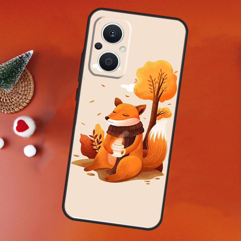 Autumn Leaves Fall Fox Case For OPPO Find X8 X6 X9 Pro OPPO Reno 7 8 Lite 10 11 12 13 14 Pro 11F 12F 13F 14F Cover