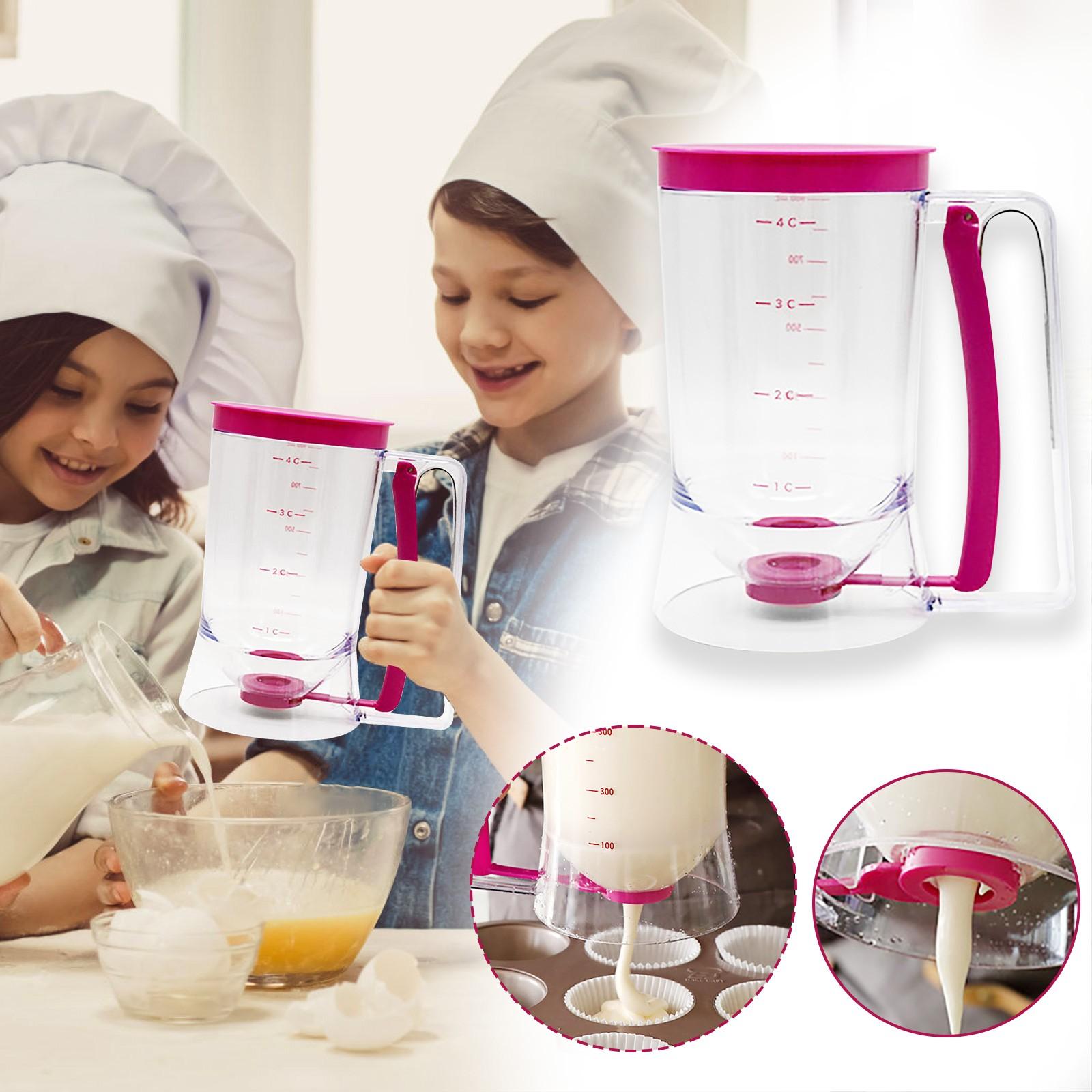 

(Оставьте шаги)Диспенсер для блинного теста - идеальный инструмент для выпечки кексов, вафель, кексов, блинчиков, торта или любой выпечки