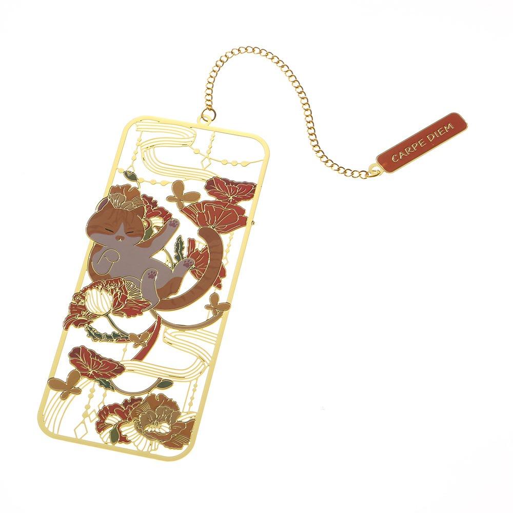 Metal Hollow Bookmark 3D Book Clip Retro Metal Bookmark  Stationery