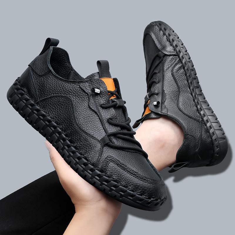 Trendy Men's Casual Leather Shoes Minimalist and Versatile Design Style Daily Office Outdoor Party Comfortable Walking Shoes