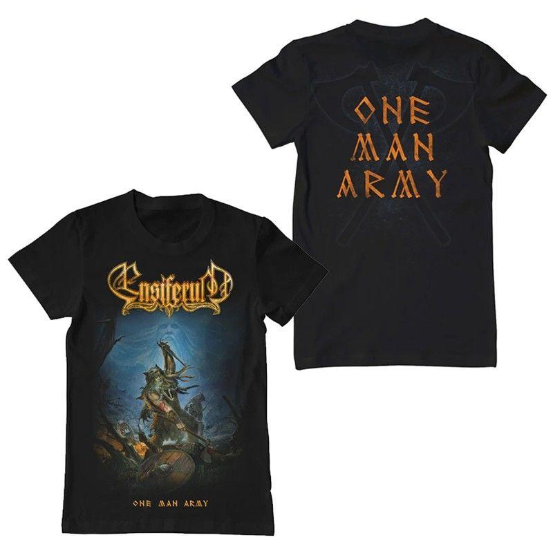 Ensiferum Финская Folk Metal Группа Темный Рок Американский Винтаж Свободная Хлопковая Футболка для Мужчин и Женщин Нижняя Рубашка S