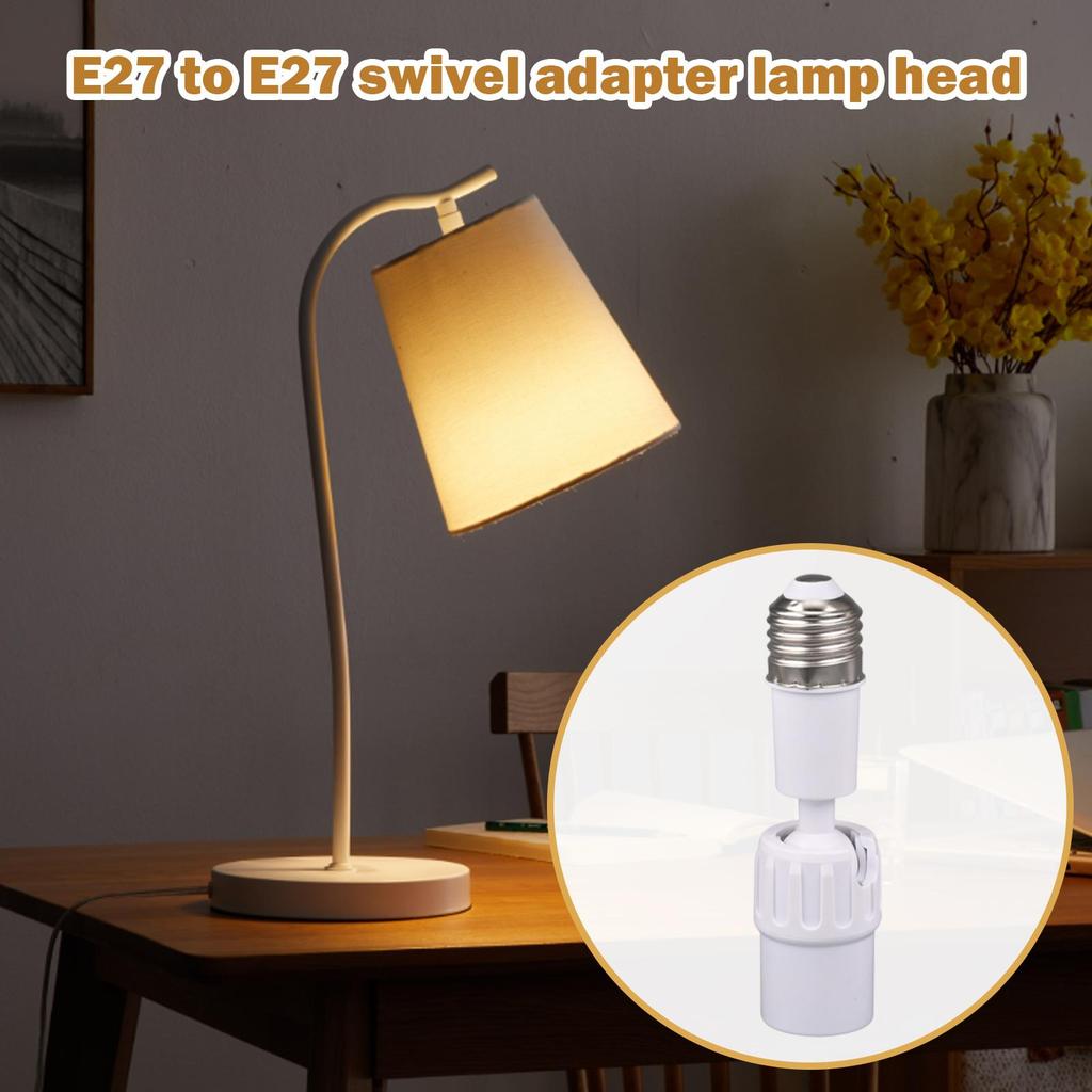 Light Bulb Socket Extender E27 To E27 Base Rotating Bulb Adapter Light Direction Control Universal Adjustable Lamp Holder