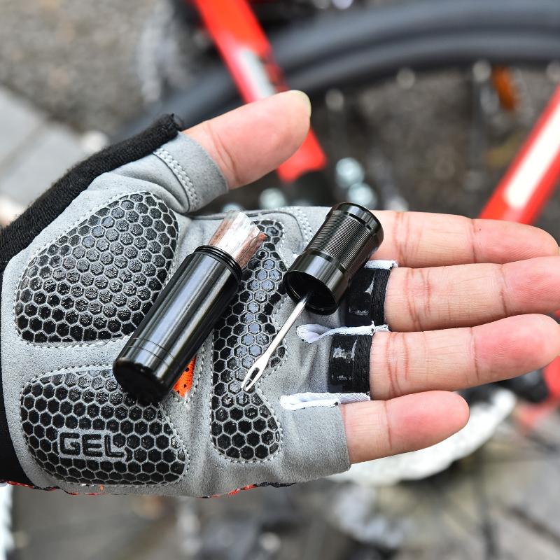 Portable Bike Tubeless Tire Repair Kit Tyre Drill Puncture Urgent Glue Repair Rubber Stripe Bike Maintenance Puncture Road Bike