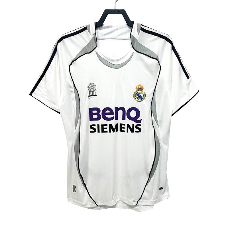 Клубная ретро-футболка домашняя и гостевая ретро-топ ностальгическая лига Лига Чемпионов короткий рукав Манчестер Юнайтед Красные Дьяволы основной Реал Мадрид S