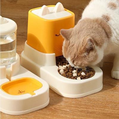 Automatic Cat Feeder Pet Drinking Bowl Large Capacity Food Storage Bucket Easy Clean Cats Dog Accessories