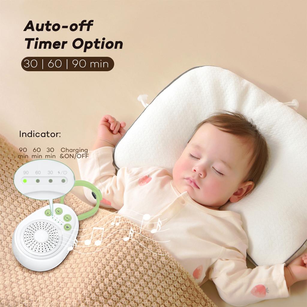 Geräuschmaschine Baby Tragbar Weißrauscher mit 20 Sanften Geräuschen für Kinder Erwachsene Schlafen