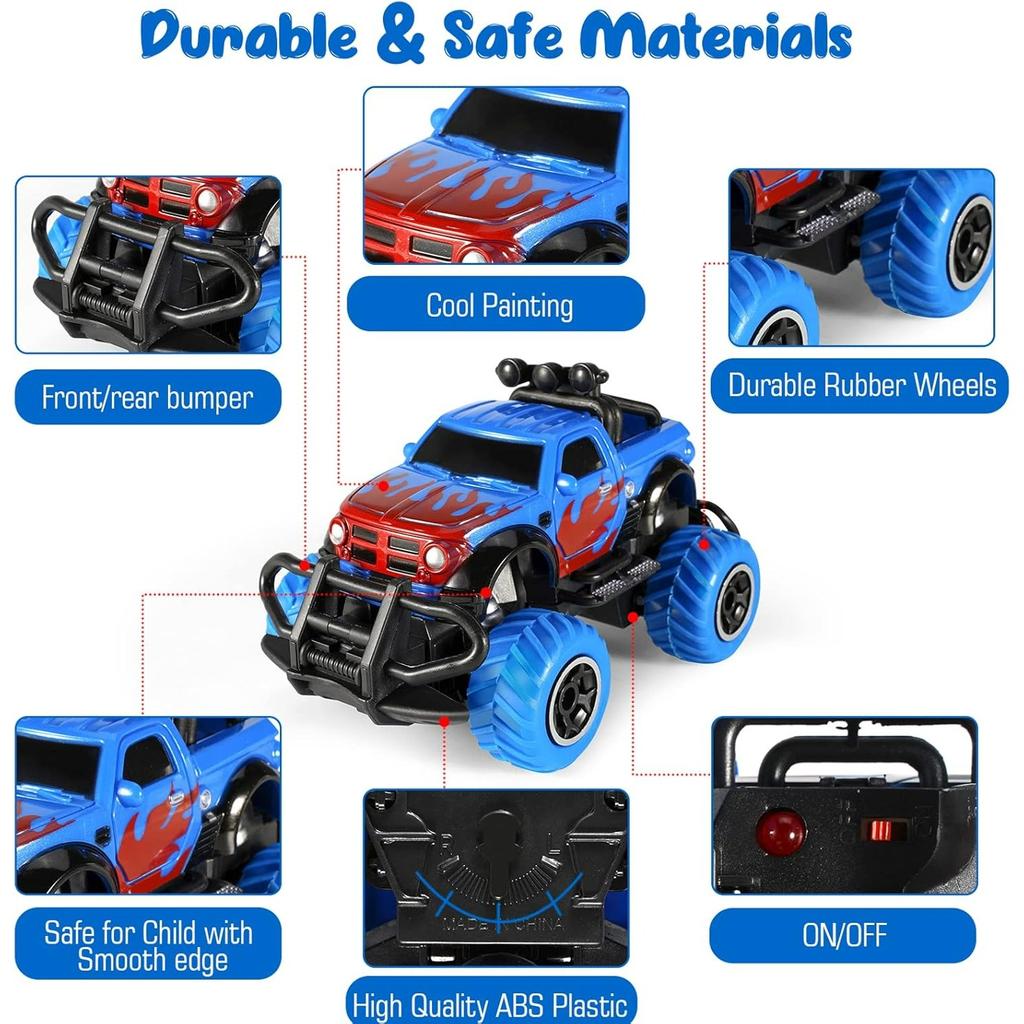 Remote Control Cars for Kids, RC Car Toys for 3-8 Years Old Boys & Girls, Off Road Vehicle Racing Car, Blue