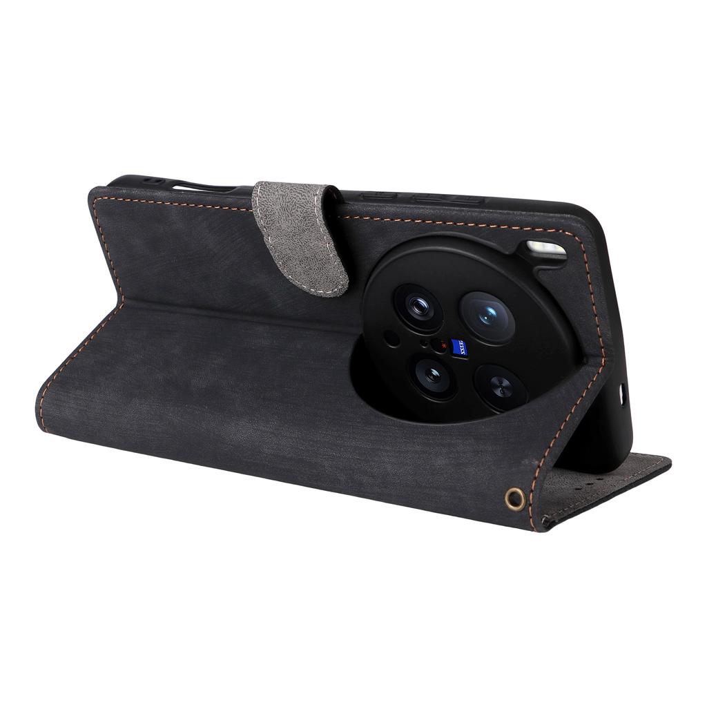 For Vivo X200 Ultra 5G Case Wallet RFID Blocking PU Leather Phone Cover Stand with Strap