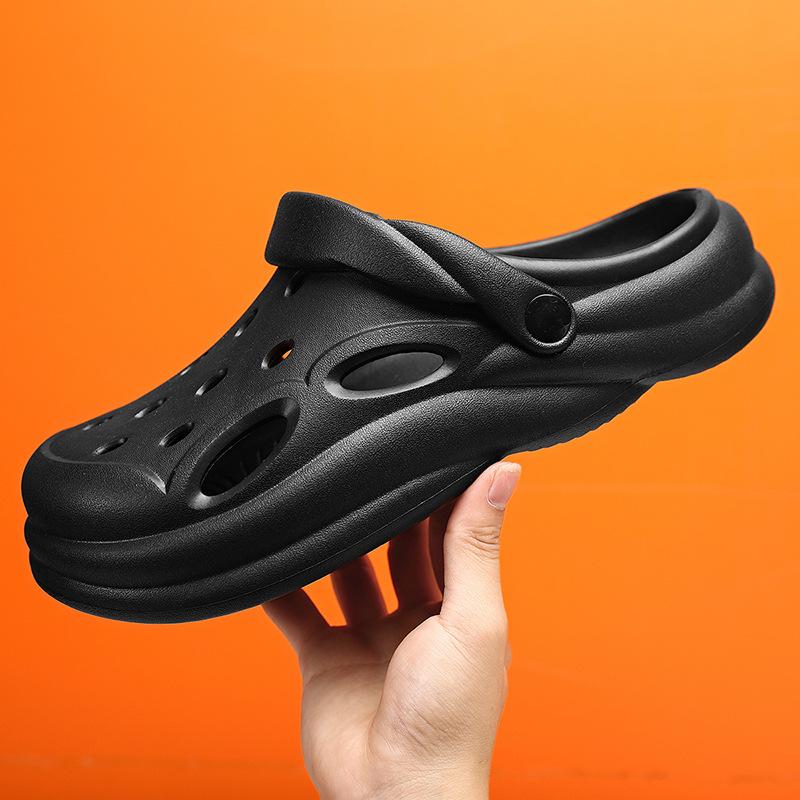 Lochschuhe Paar Sommer dicksohlige Tasche Kopf tragen Strandschuhe Herren lässige coole Hausschuhe