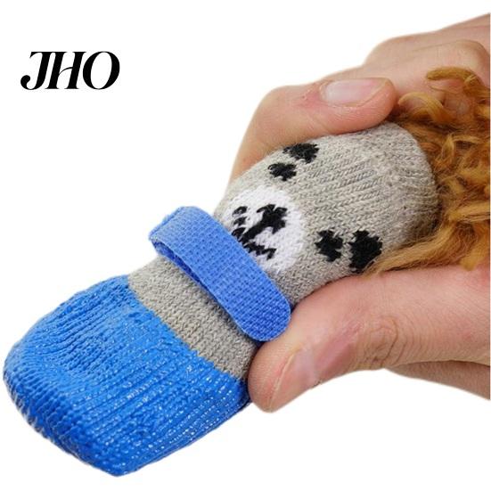 Waterproof Dog Boots 4Pcs Shoes Pet for Winter Snow Walking Secure Fit Paw Covers Anti-Slip Protectors Small Medium Large