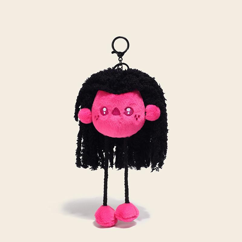 Quirky Colorful Potato Girl Plush Keychain Trendy Unique Design For Keychains