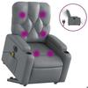 VidaXL Electric Massage Recliner Armchair Grey Faux Leather 3204796