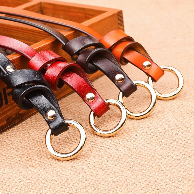 Cowhide Belt Women'S Leather Decorative Dress Fine Simple Casual With Sweater Knotted Women'S Belt