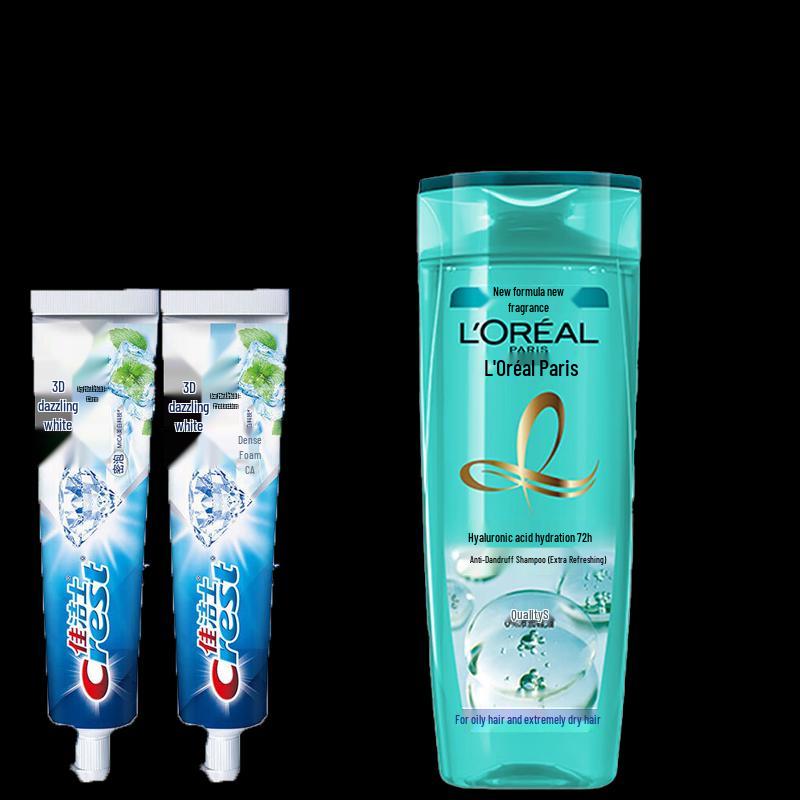 

Набор Crest Отбеливающая зубная паста и Увлажняющий шампунь