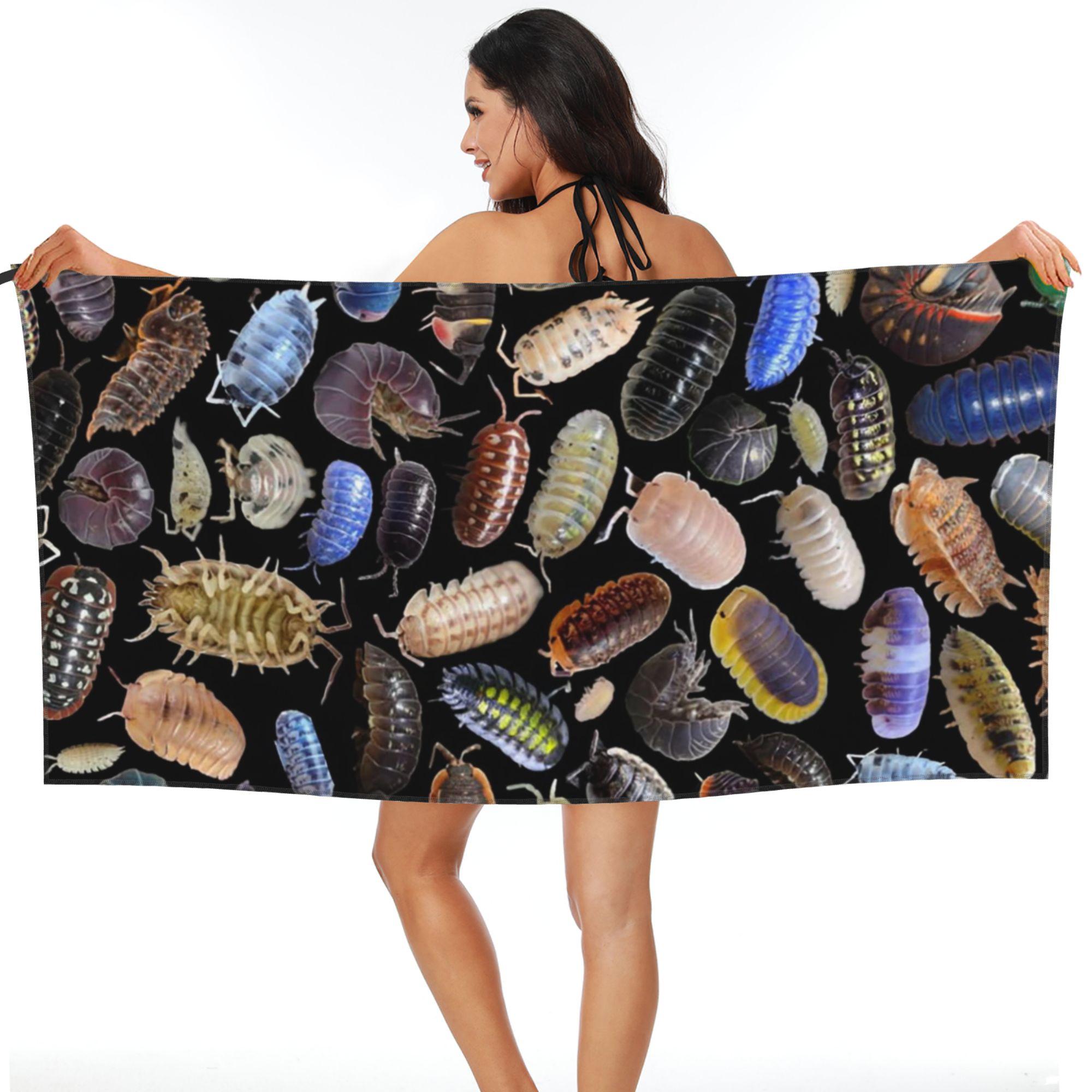

Isopods Insect Animal Beach Towel Soft Microfiber Quick Dry Absorbent Quick Towels For Bath W40*H60(CM)
