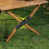GIANXI Folding Table Camping Strong Bearing 2-6People Wood Grain Design Table Outdoor Portable Barbecue Carbon Steel Table Set