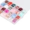 576pcs Press On Coffin Fake Nails Glossy Full Cover Color Mixing Different Size Ballerina False Nails
