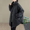 Autumn Spring Winter Cotton Padded Oversized Vintage Plaid Outerwears Women Casual Loose Jacket Coat
