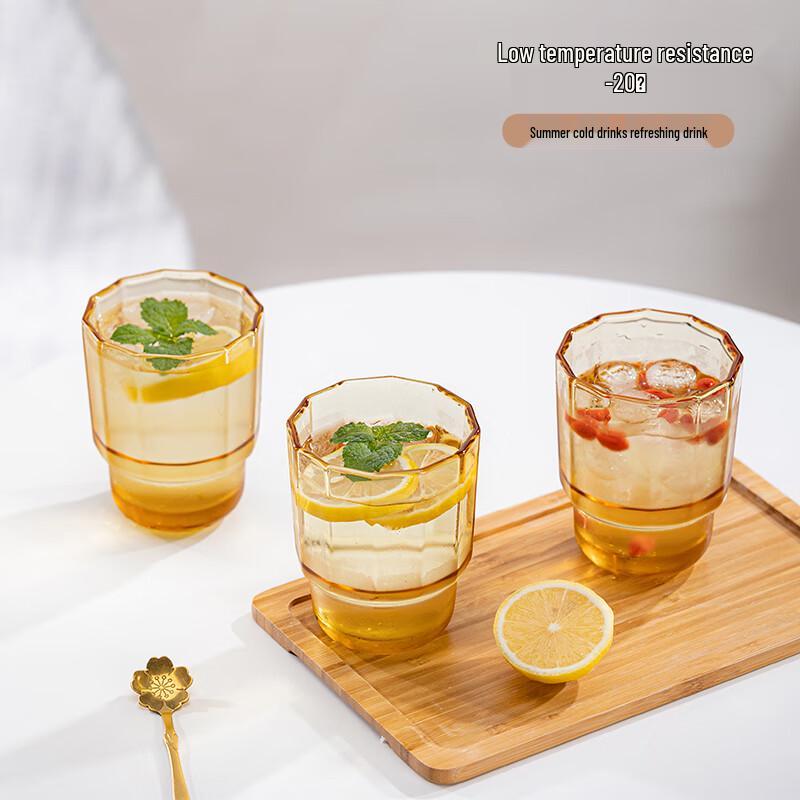 Gao Taibai Amber Borosilicate Glass 6-Piece Dinnerware Set