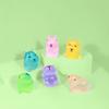 12/30 Glow-in-the-Dark Capybara Resin Balls - Soft Night Light Miniature Figurines, Cute Animal Decorations with Expressive Eyes