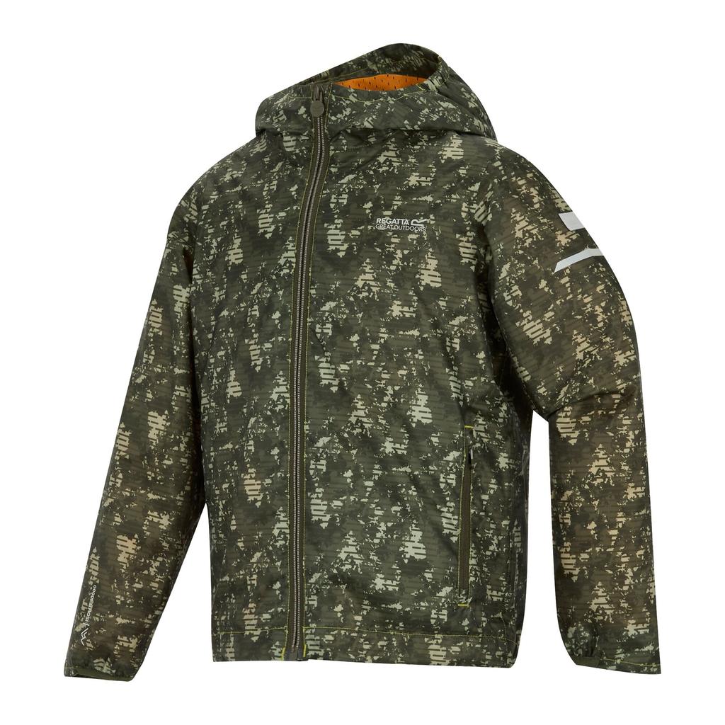 Regatta Childrens/Kids Lever II Line Camo Waterproof Jacket